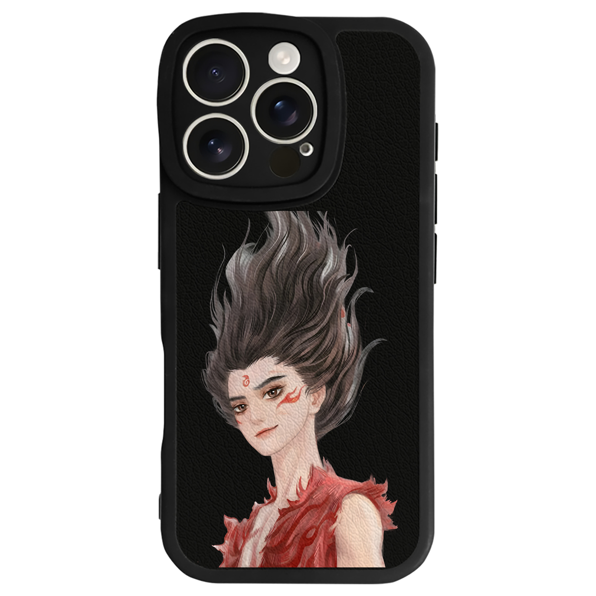 （画像用） Ne Zha 2 ナタ 魔童の大暴れ 【iPhone 16シリーズ対応】シリコンスマホケース（レザー調） 材質：シリコン